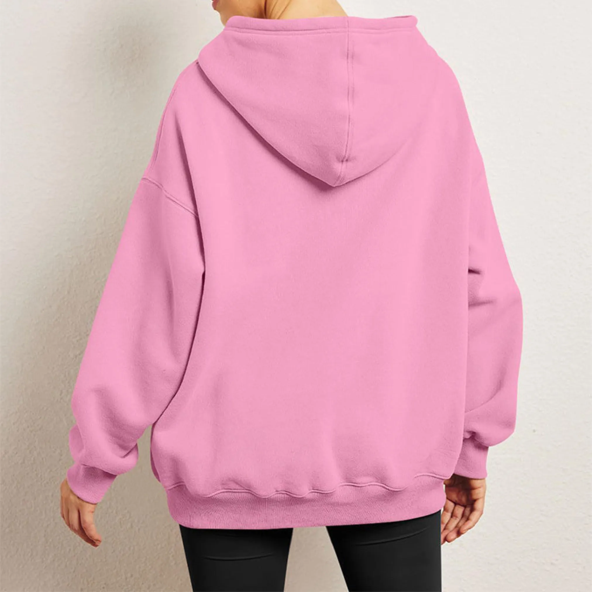 ✨ Women's Oversized Fleece Hoodie – Cozy Long Sleeve Pullover with Pocket ✨-Women's Oversized Hoodies Fleece Loose Sweatshirts With Pocket Long Sleeve Pullover Hoodies Sweaters Winter Fall Outfits Sports Clothes