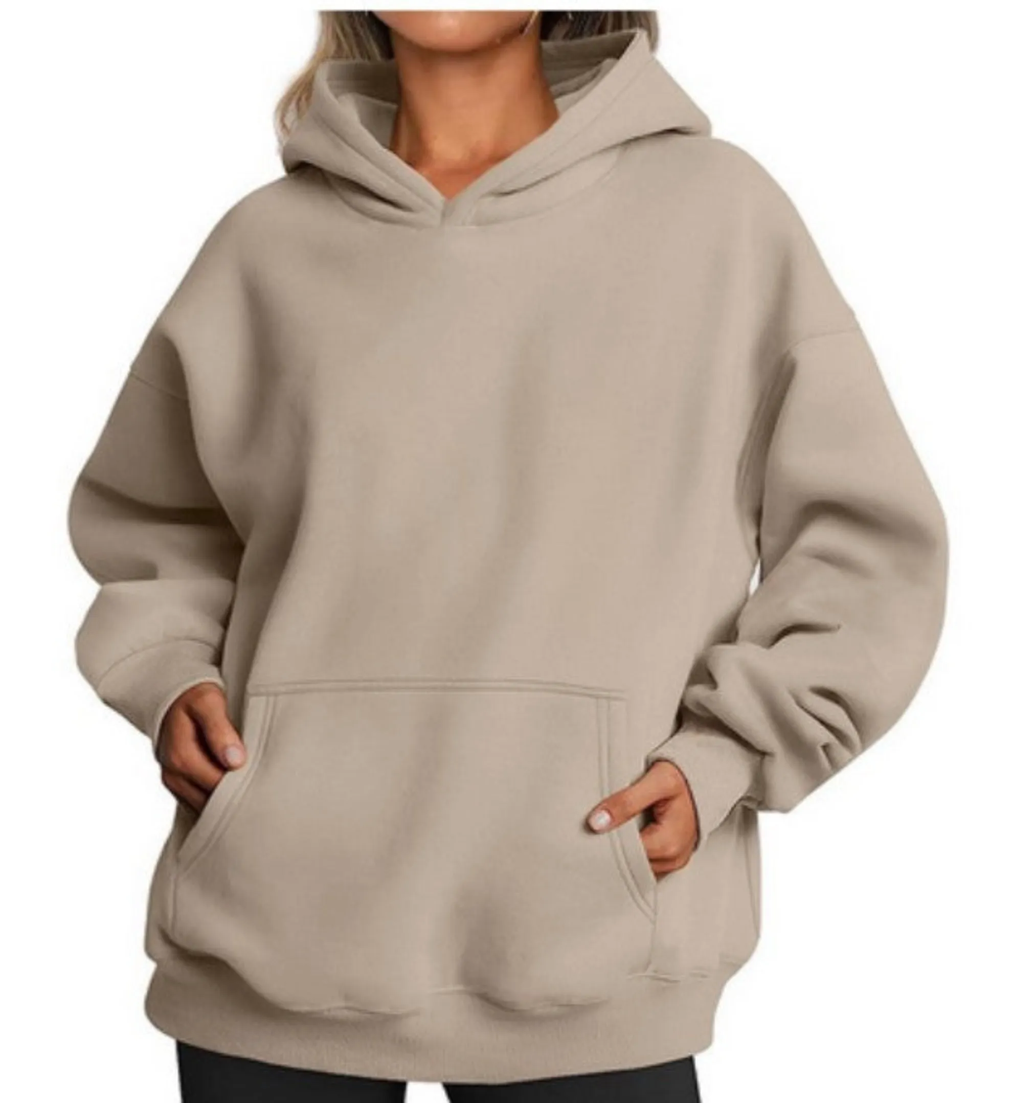 ✨ Women's Oversized Fleece Hoodie – Cozy Long Sleeve Pullover with Pocket ✨-Women's Oversized Hoodies Fleece Loose Sweatshirts With Pocket Long Sleeve Pullover Hoodies Sweaters Winter Fall Outfits Sports Clothes