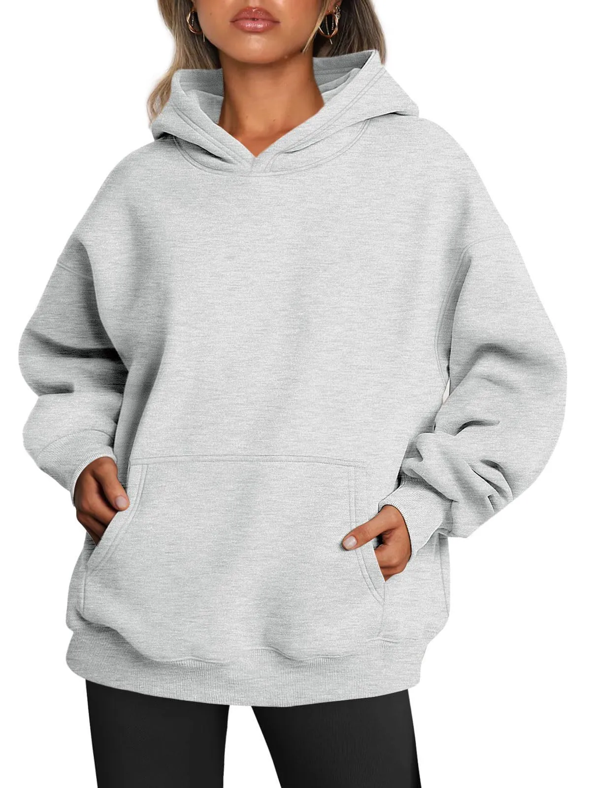 ✨ Women's Oversized Fleece Hoodie – Cozy Long Sleeve Pullover with Pocket ✨-Women's Oversized Hoodies Fleece Loose Sweatshirts With Pocket Long Sleeve Pullover Hoodies Sweaters Winter Fall Outfits Sports Clothes