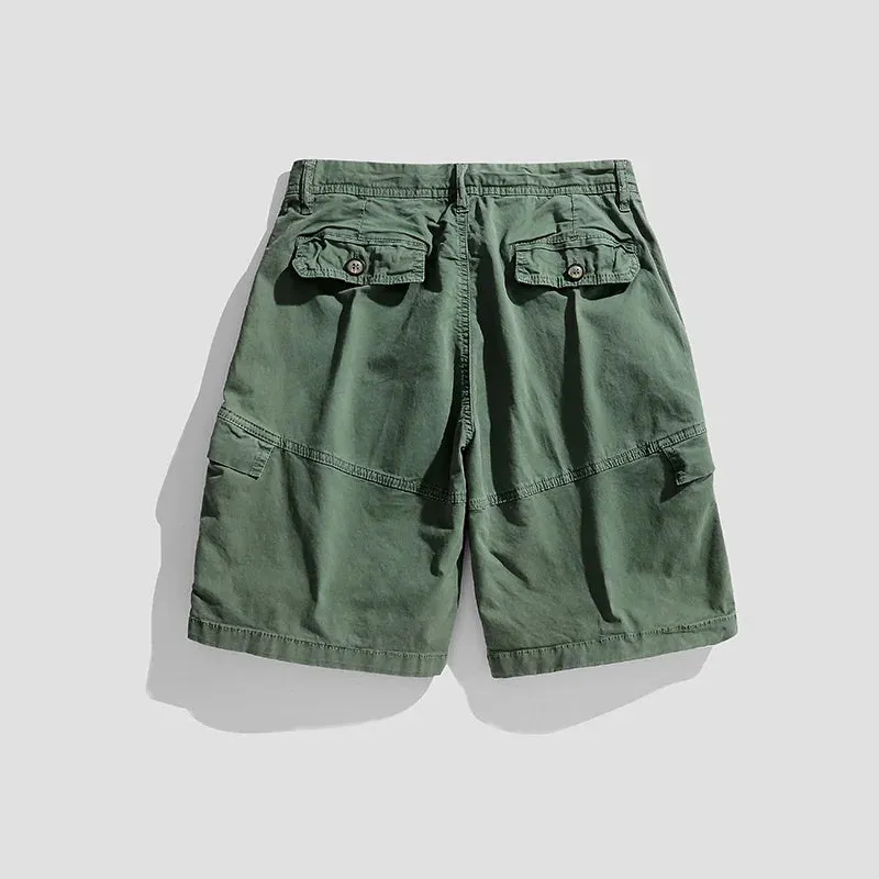 2023 Summer Men Cargo  CottonShorts Mens Multi Pocket Casual Solid Beach Short Spring Mens Jogger Pants Shorts Male Dropshipping