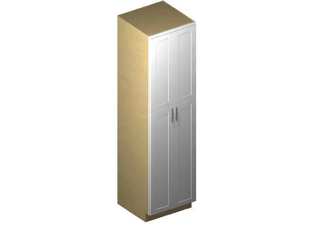 90" Tall Pantry Elegant Oak Craftsman Shaker 1-1/4" Overlay Cabinet 18", 24", 30" & 36" Wide
