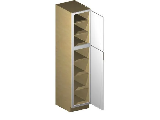 90" Tall Pantry Elegant Oak Craftsman Shaker 1-1/4" Overlay Cabinet 18", 24", 30" & 36" Wide