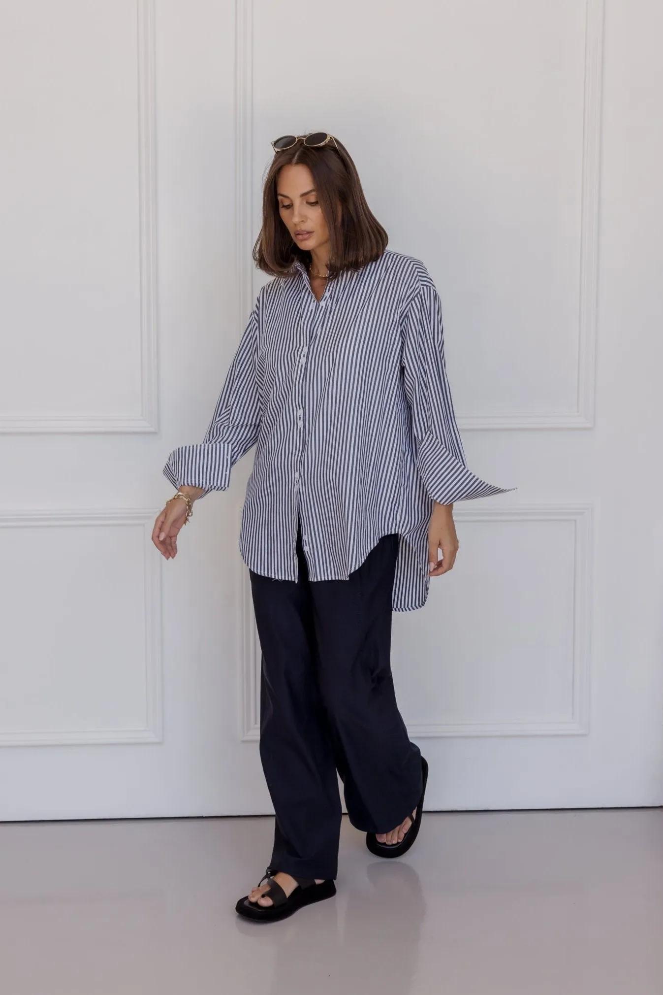 AUSTIN Shirt Navy Stripe