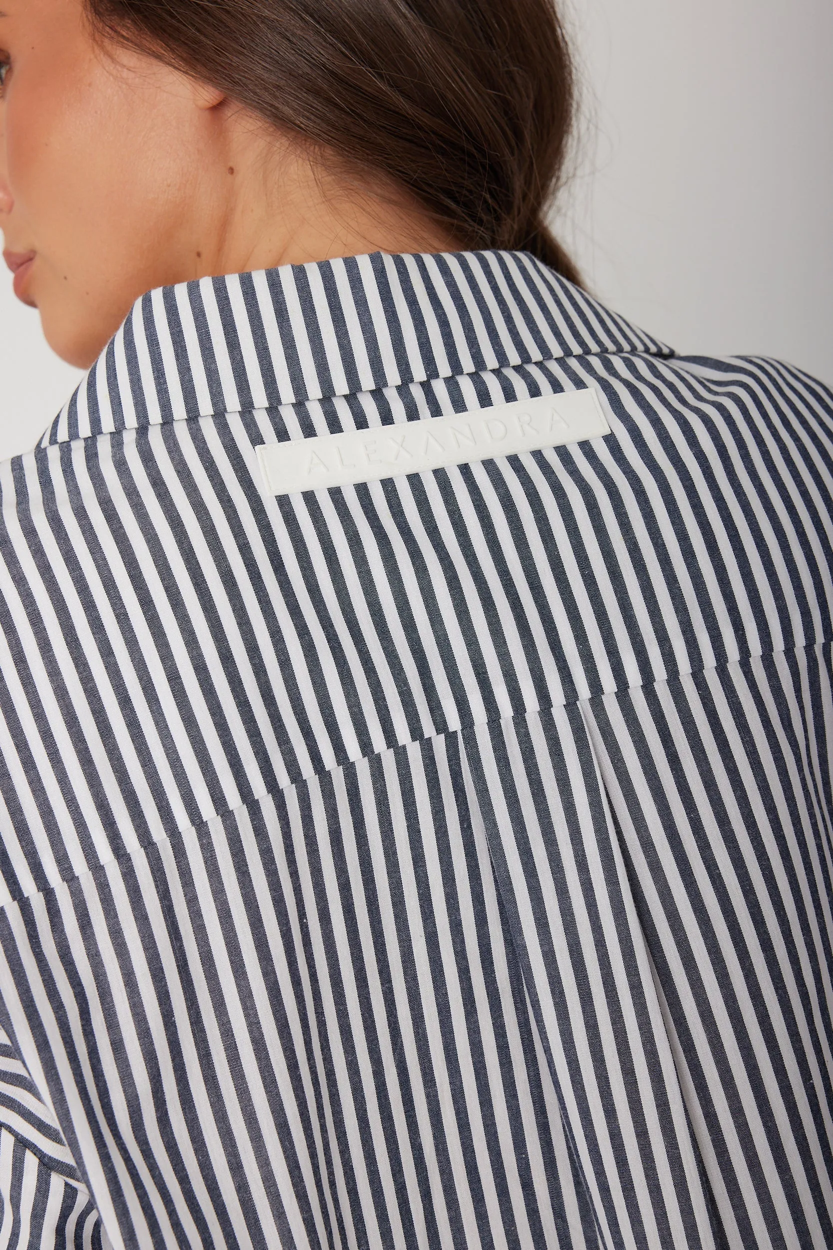 AUSTIN Shirt Navy Stripe