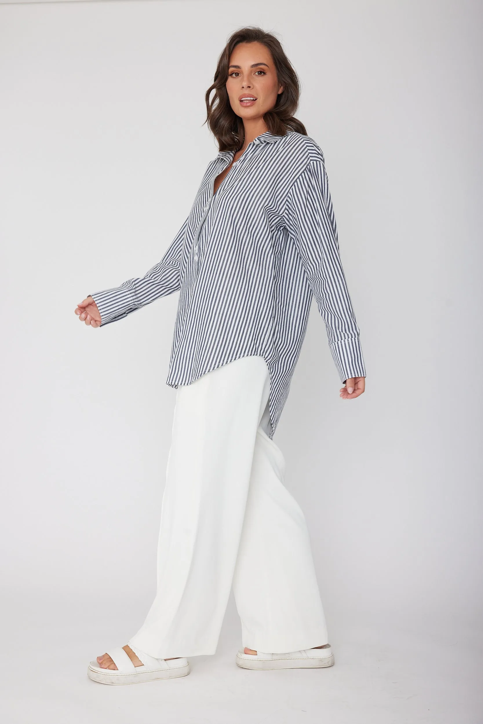 AUSTIN Shirt Navy Stripe