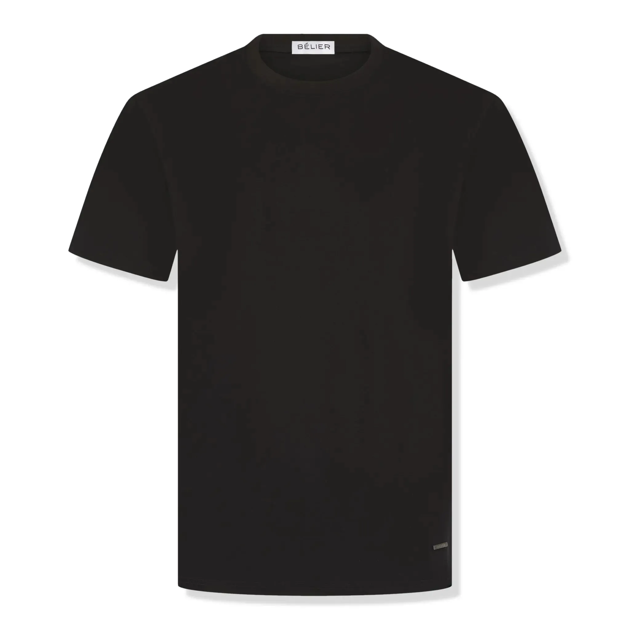 Belier Mercerised Cotton Short Sleeve Premium Black T Shirt