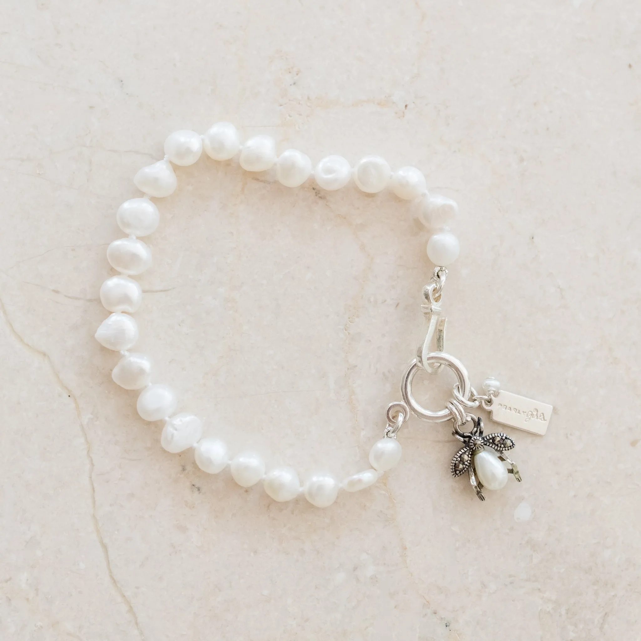 Betsy Pearl Bracelet | Pearls & Pollinators Bee Design | By Pearly Girls