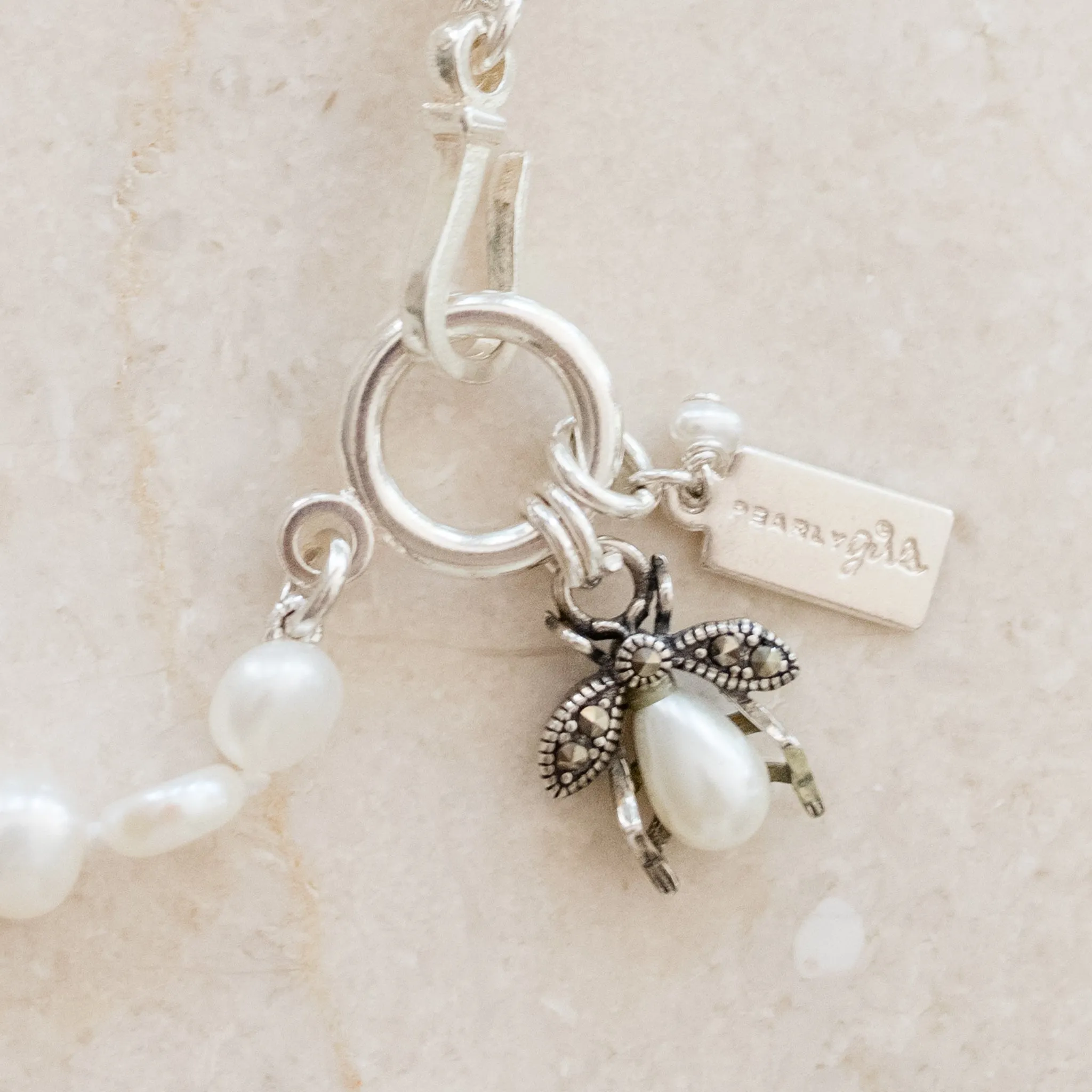 Betsy Pearl Bracelet | Pearls & Pollinators Bee Design | By Pearly Girls
