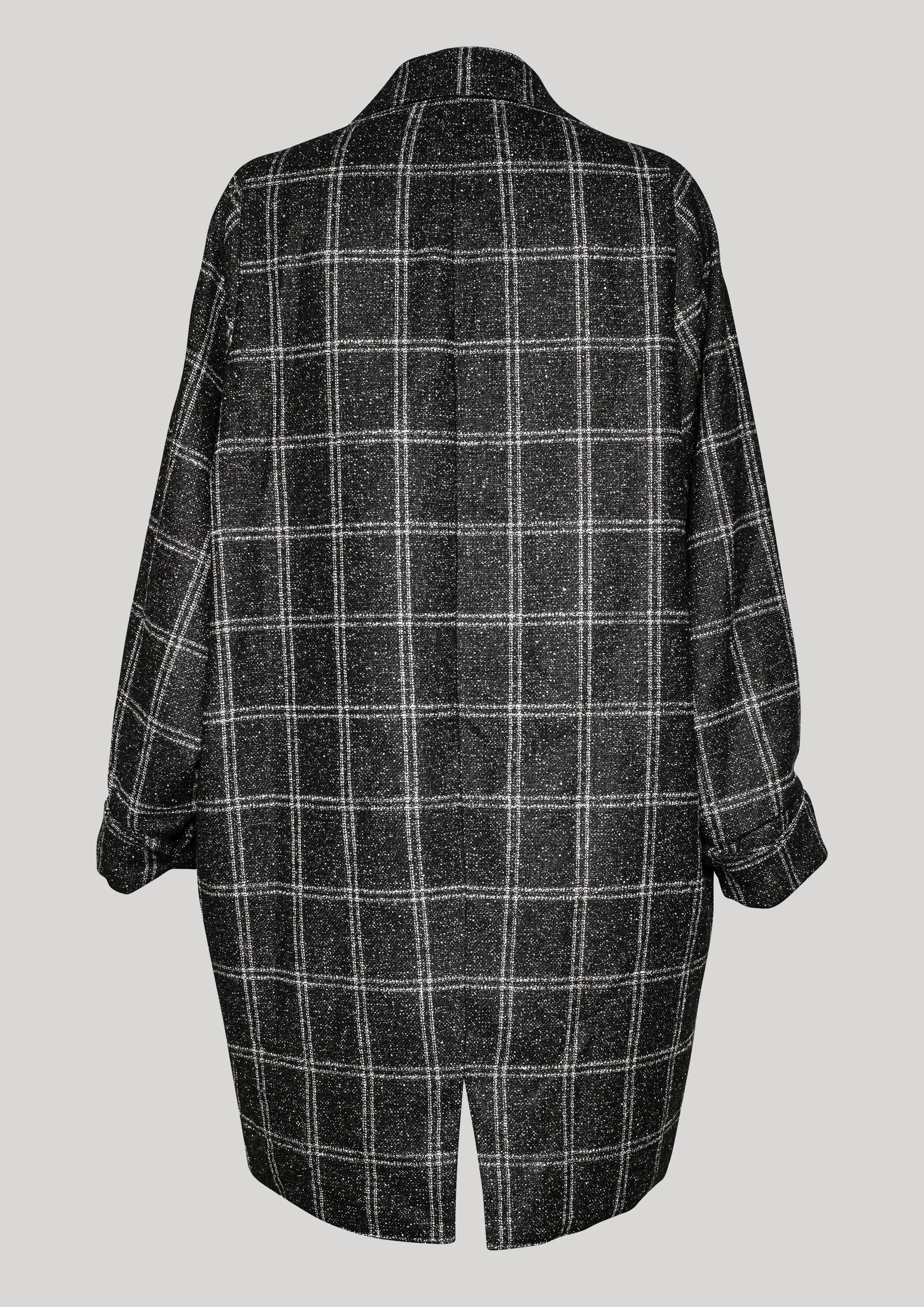 COAT TWEED - black/white