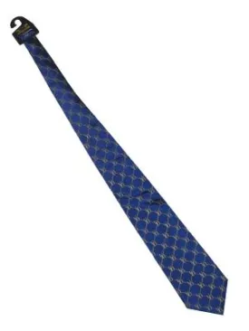 Delaware Fightin' Blue Hens Eagles Wings Blue Yellow Multiple Logo Silk Neck Tie