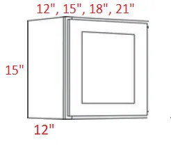 EB10-1515 Elegant White Assembled 15x15 Wall Cabinet