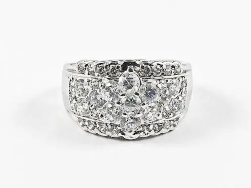 Elegant Unique Star Clover Design Brass Ring