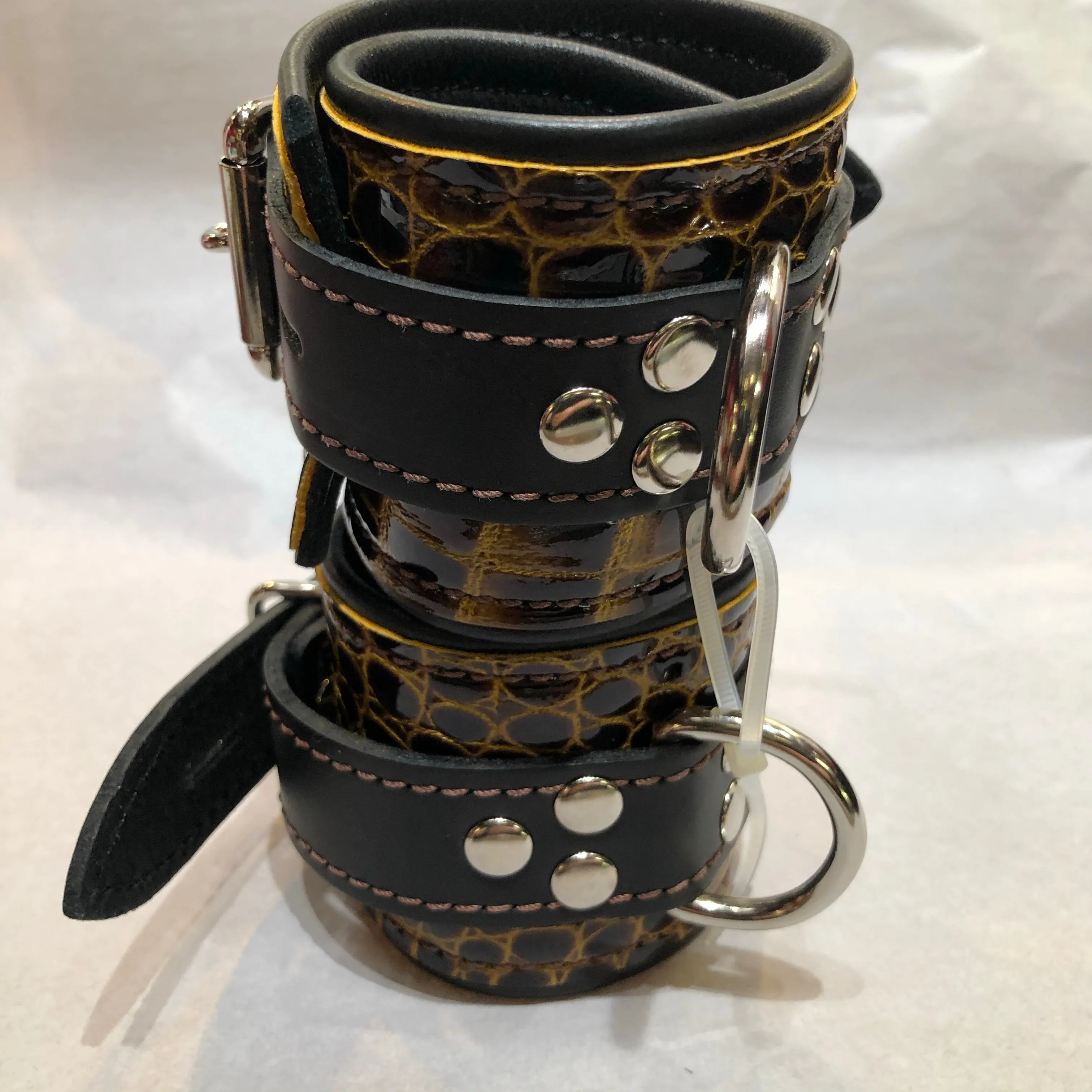 Exotic Leather Wrist Restraints