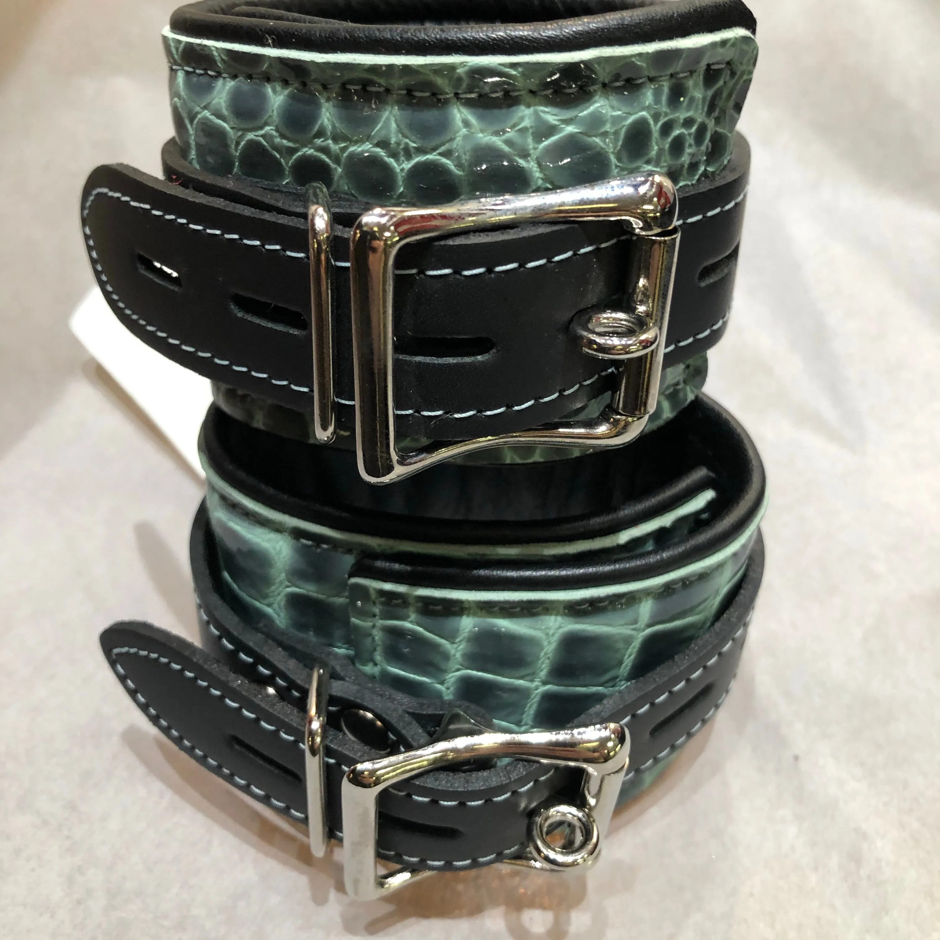 Exotic Leather Wrist Restraints