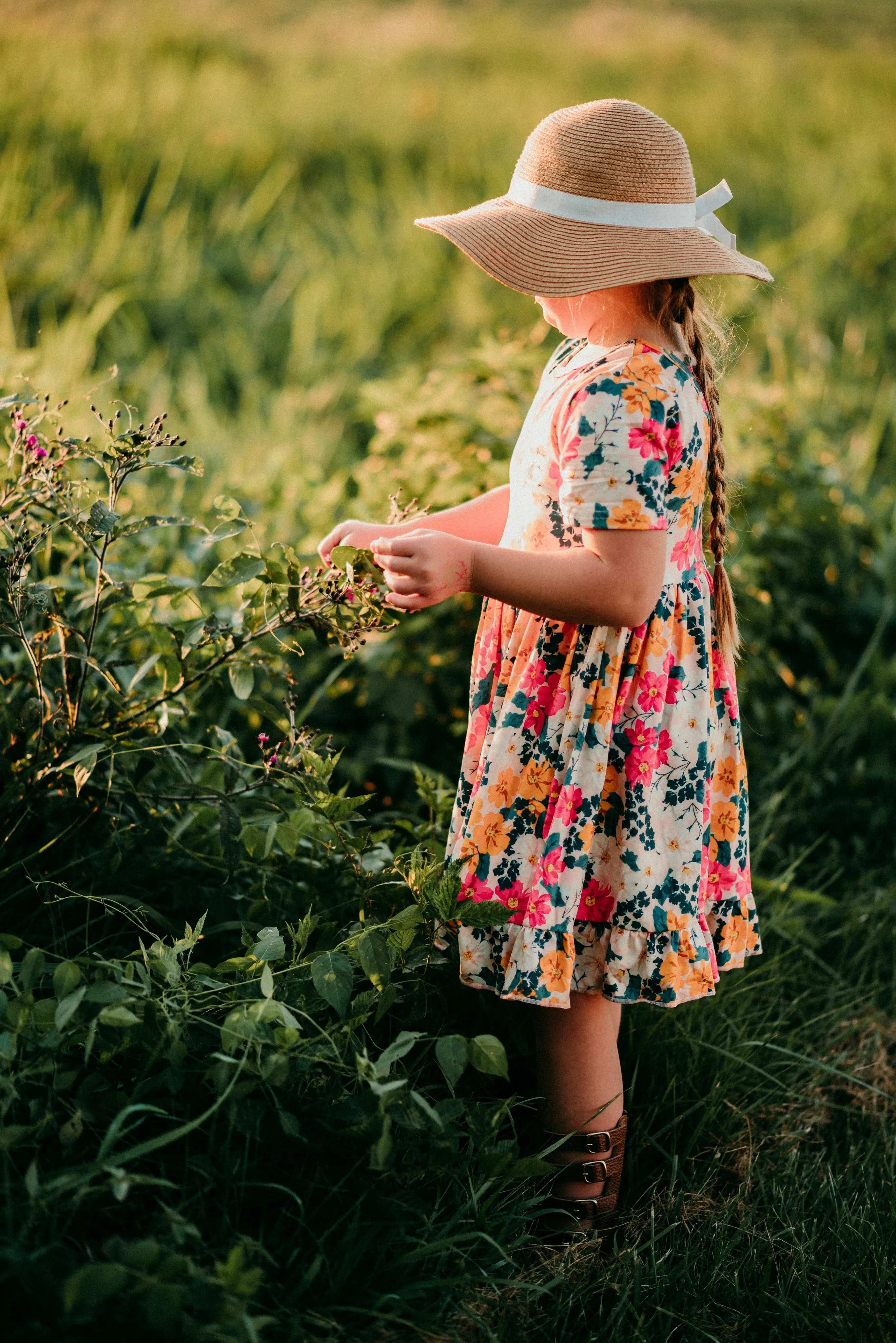 FALL FLORAL BOW DRESS