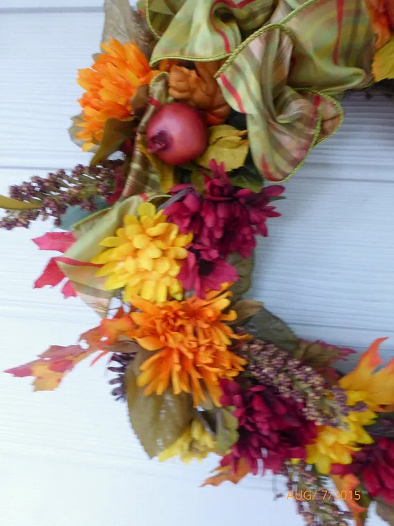 Fall Front door wreath, Fall wreath