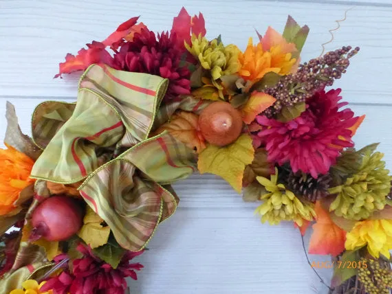 Fall Front door wreath, Fall wreath