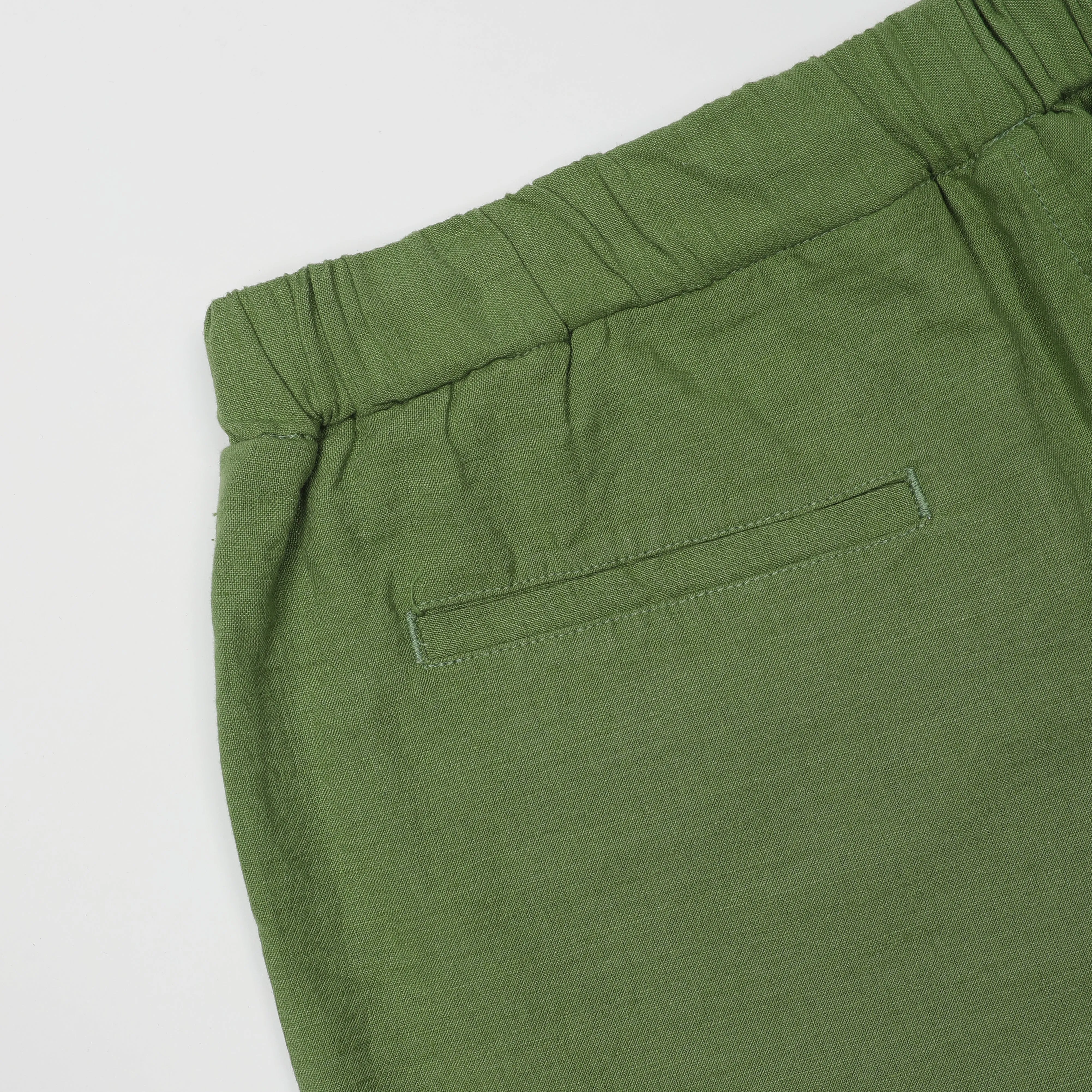 Forest Linen Relaxed Waist Short