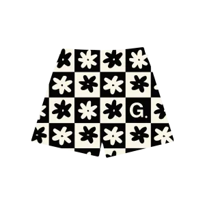 G. Floral Check Mesh Shorts