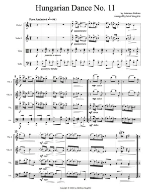 Hungarian Dance No. 11 (Johannes Brahms)