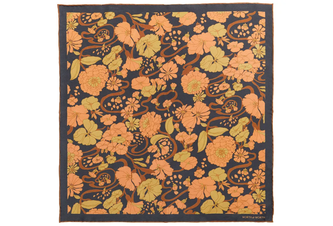Japanese floral Silk Pocket Square