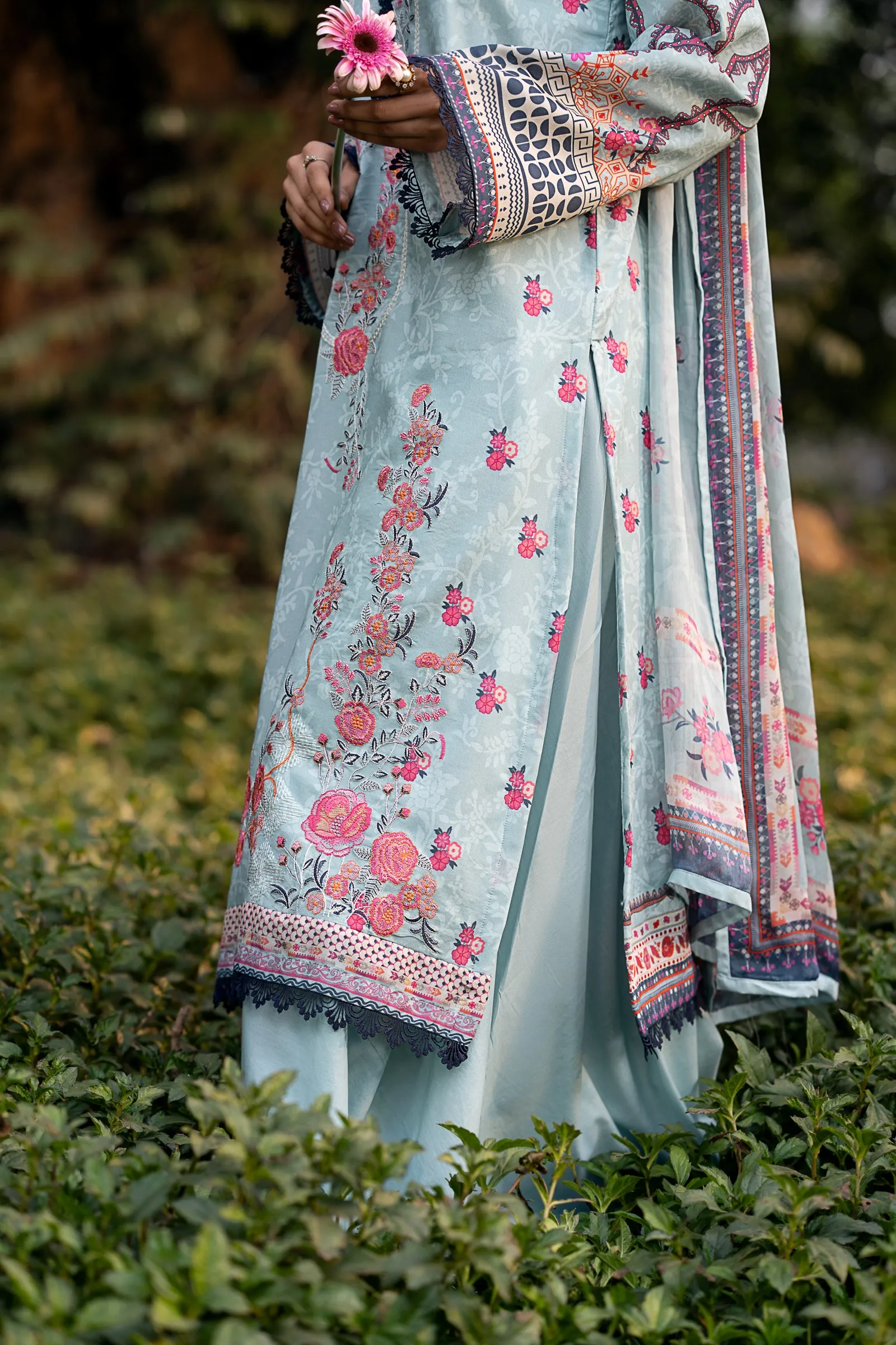 Lawn Digital Print Embroidery