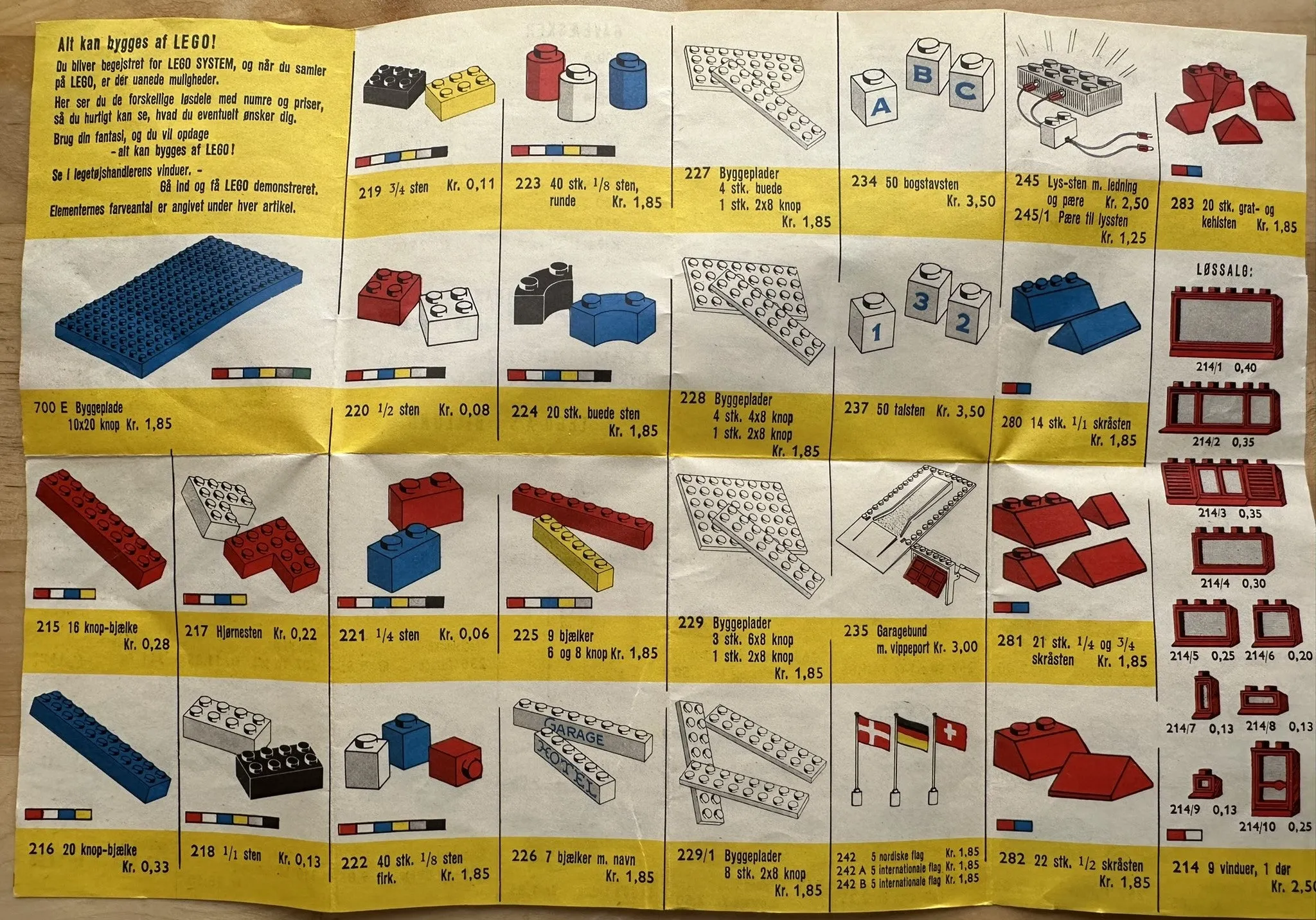 Lego Systems Vintage Lot Set 233, 231 Advertising Instructions Paper