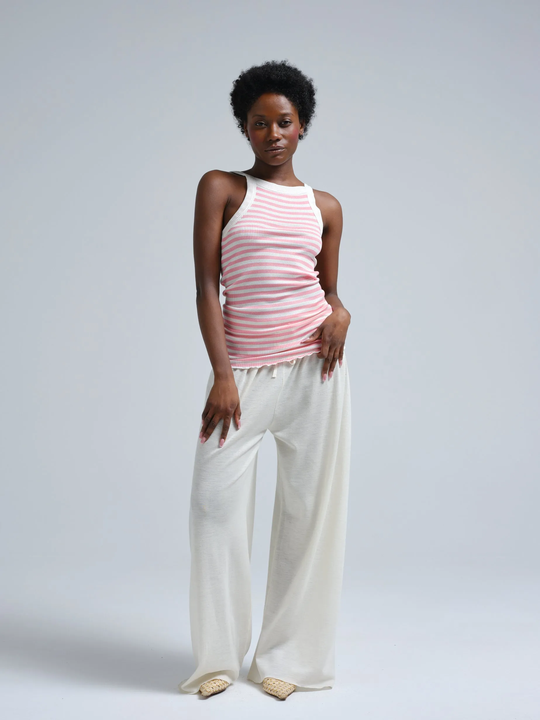 Silky Daze | Silk - Pink/Off-White