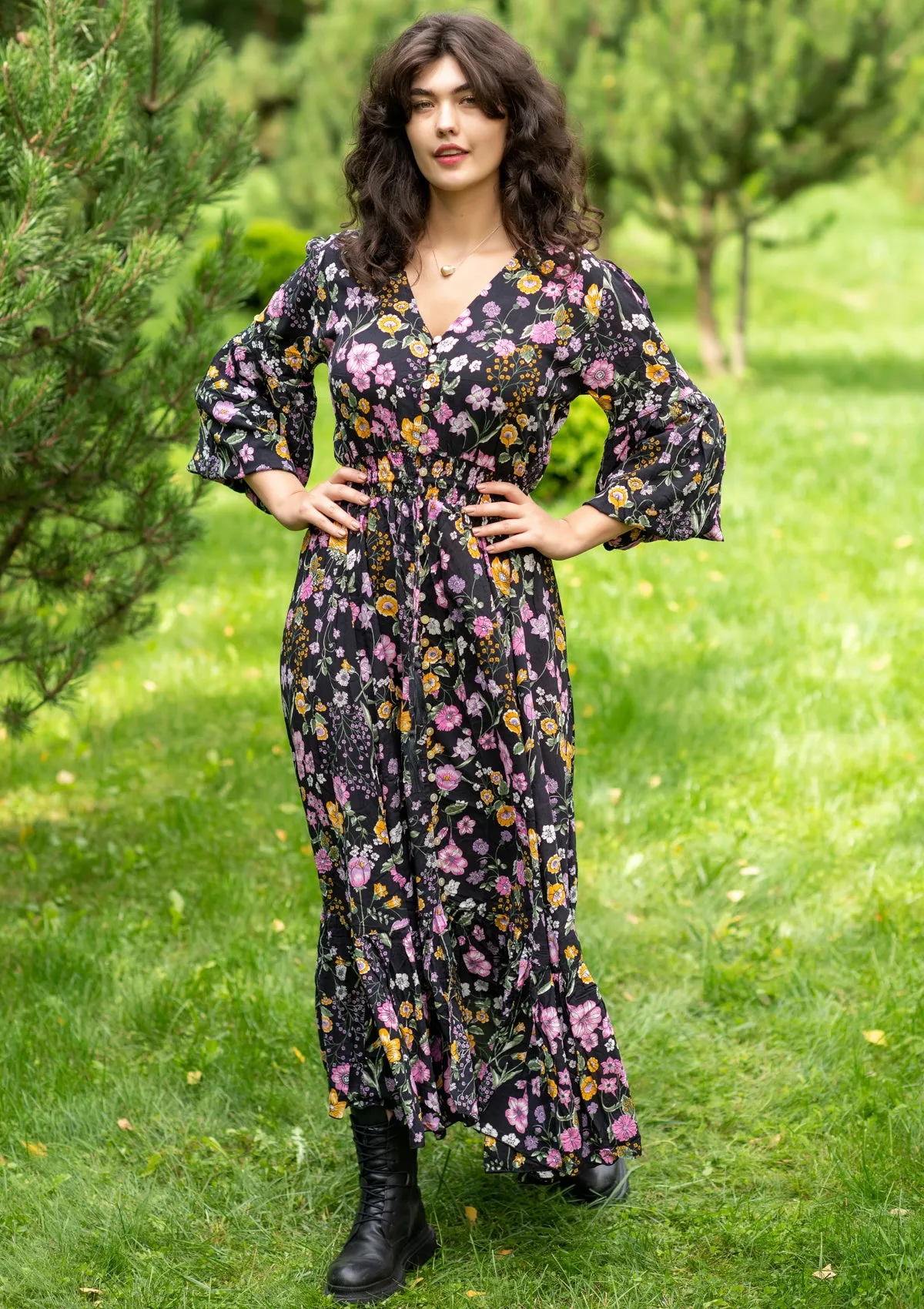 Simona Mix Flowers Fall Dress