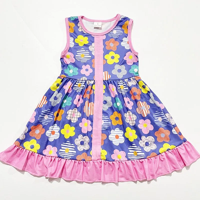 SPRING FLORAL TANK BUTTONED DRESS