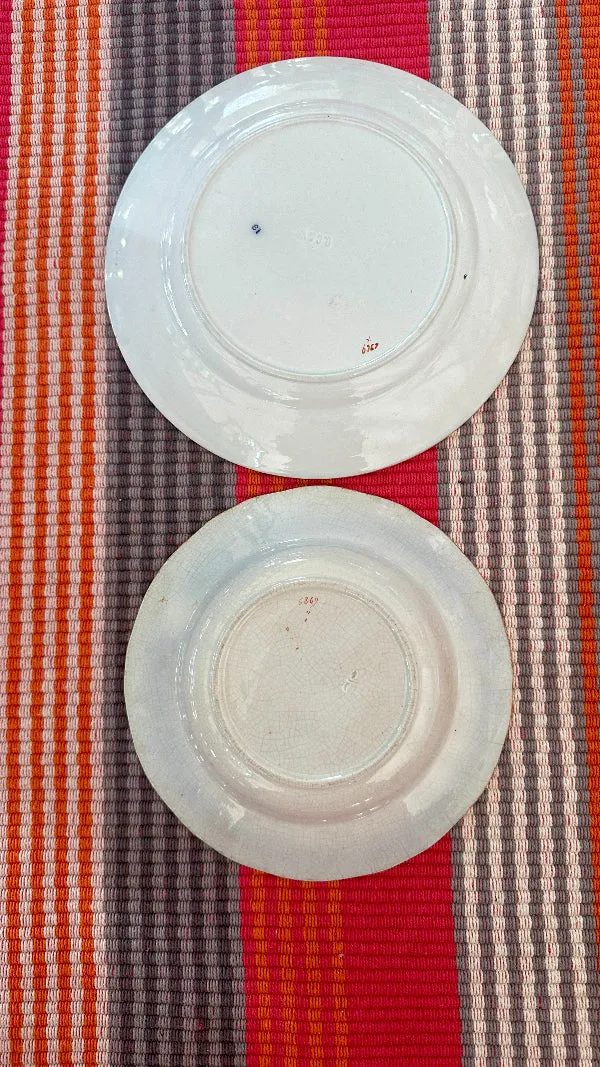 Vintage Canton China, Bowl and Dinner Plate-Petrus Regout Maastricht