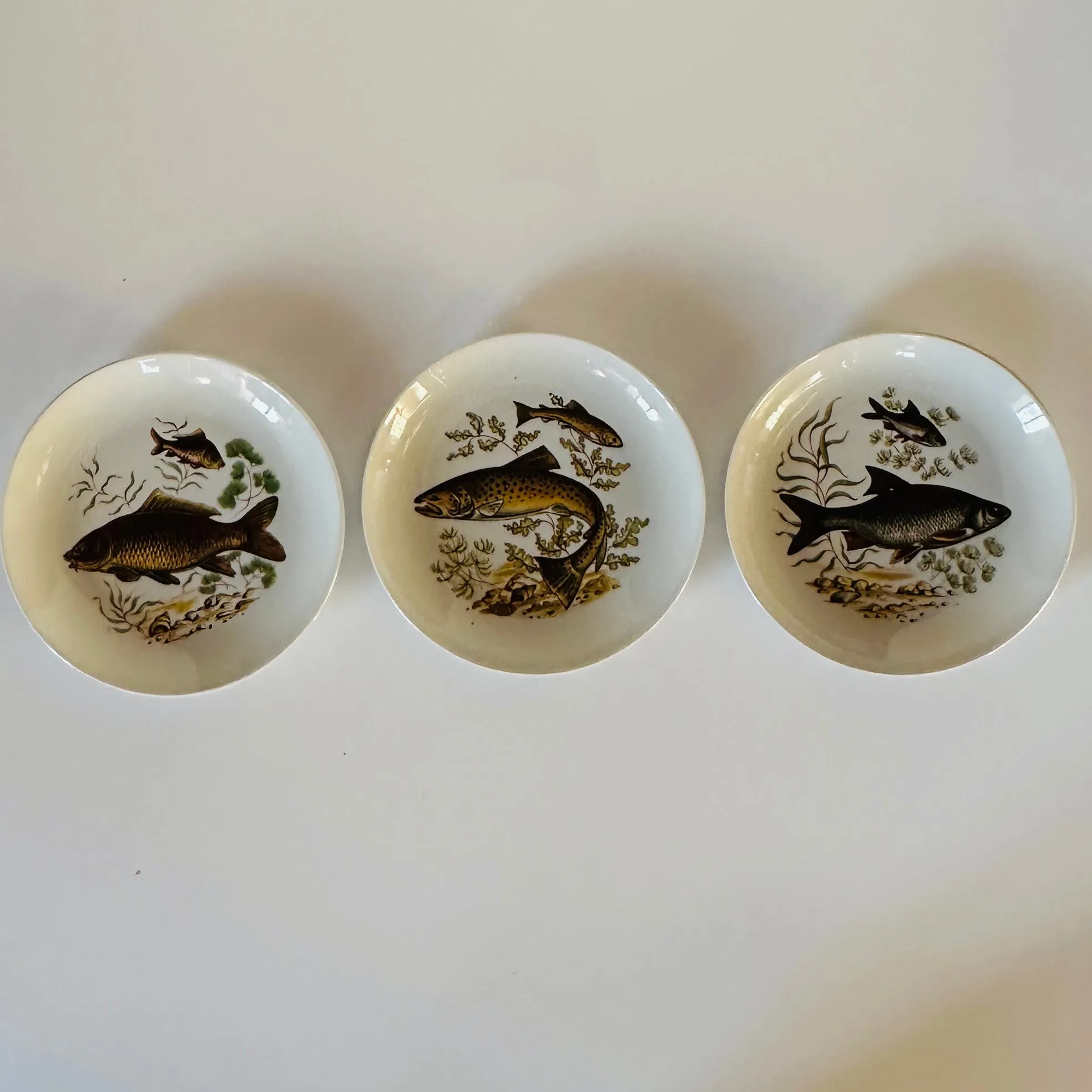 Vintage Fish Accent Plates, Set of 3