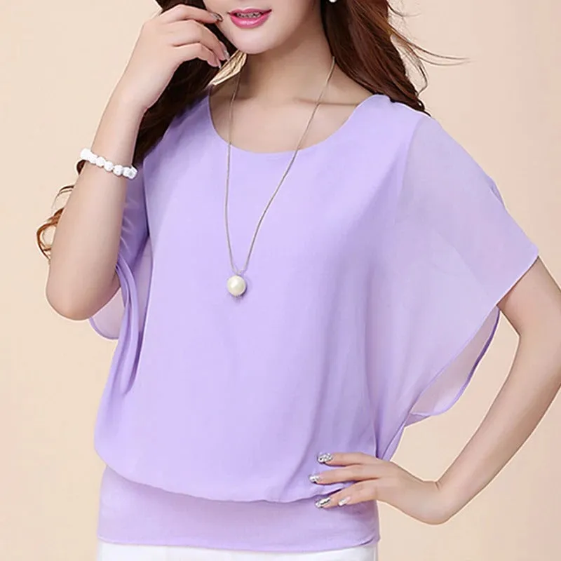 Vrouwen Ruffles mouwen Chiffon Blouse