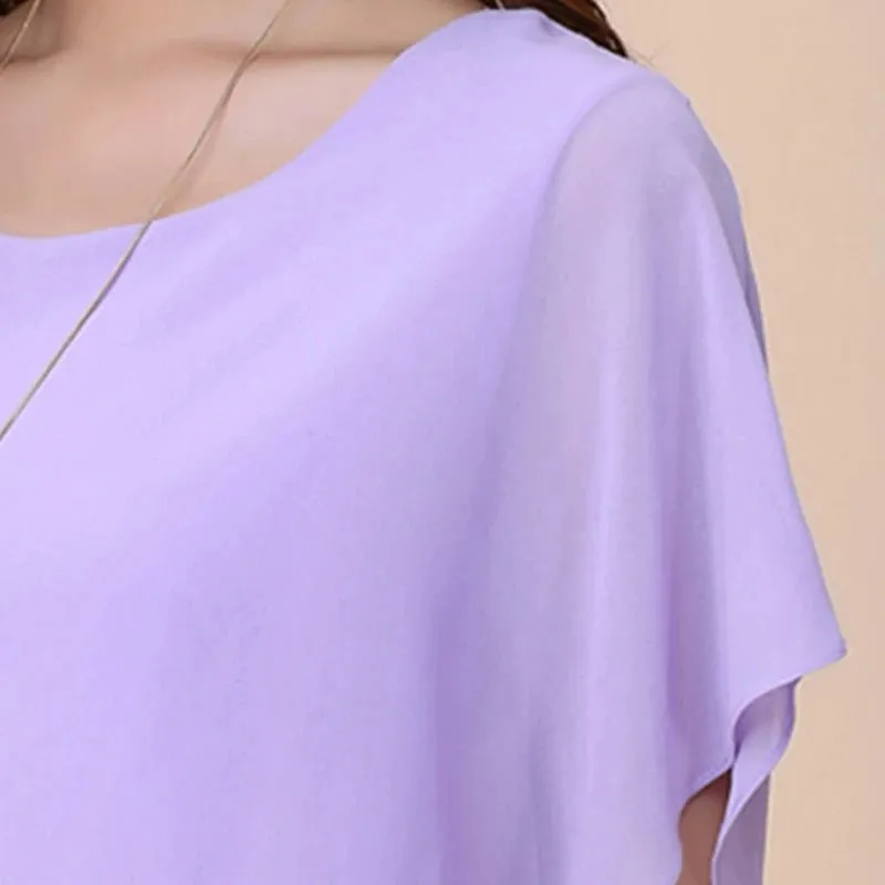 Vrouwen Ruffles mouwen Chiffon Blouse