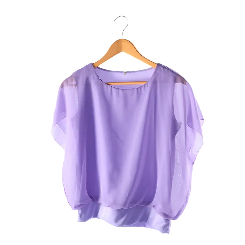 Vrouwen Ruffles mouwen Chiffon Blouse